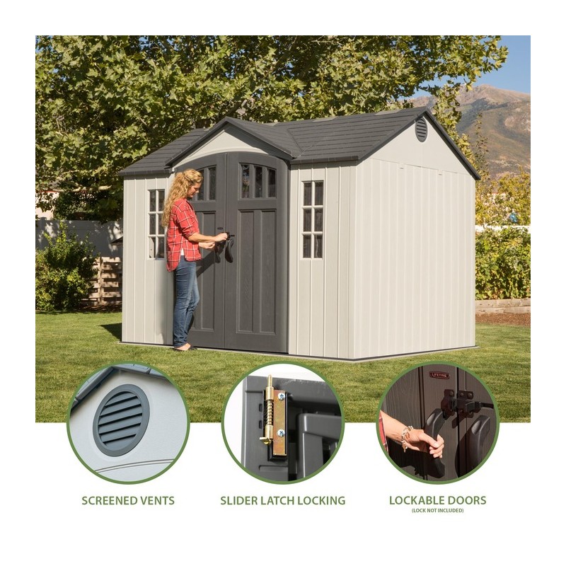 Lifetime 10x8 Storage Shed Kit w/ Vertical Siding (60243)