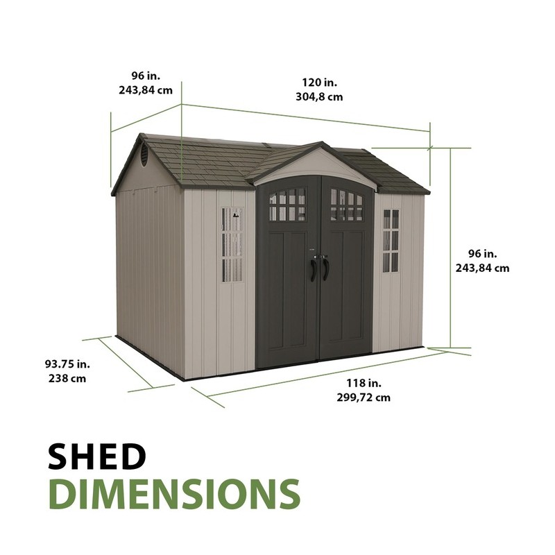 Lifetime 10x8 Side Entry Shed w/ Vertical Siding (60118)