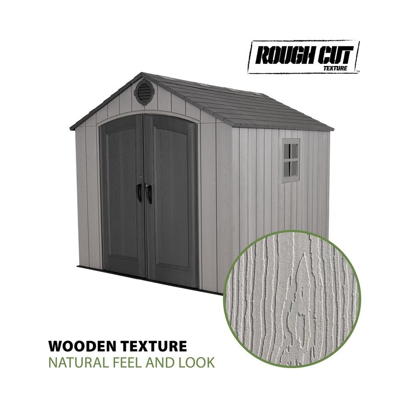 Lifetime 8x10 Rough Cut Outdoor Storage Shed Kit w/ Floor - Storm Dust (60356)