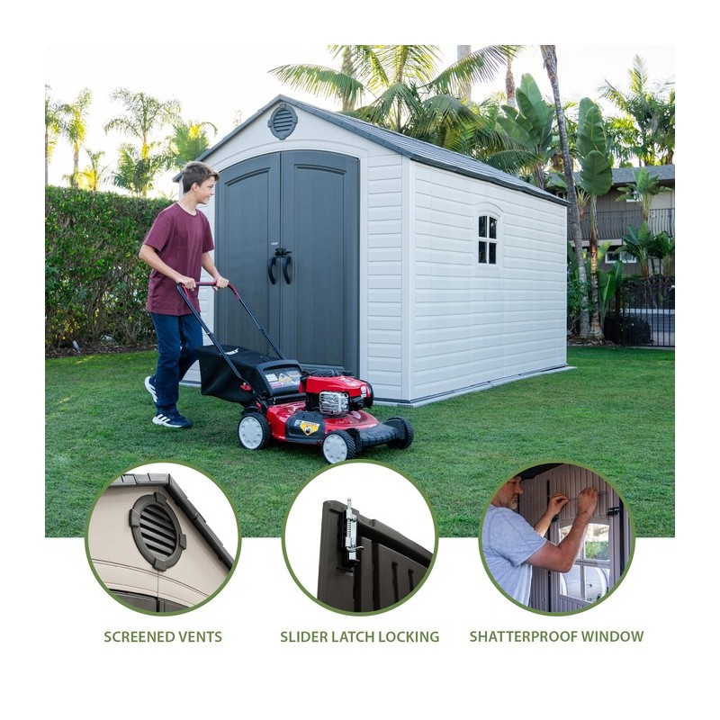 Lifetime 8x12.5 Plastic Shed Kit w/ Floor (60395)