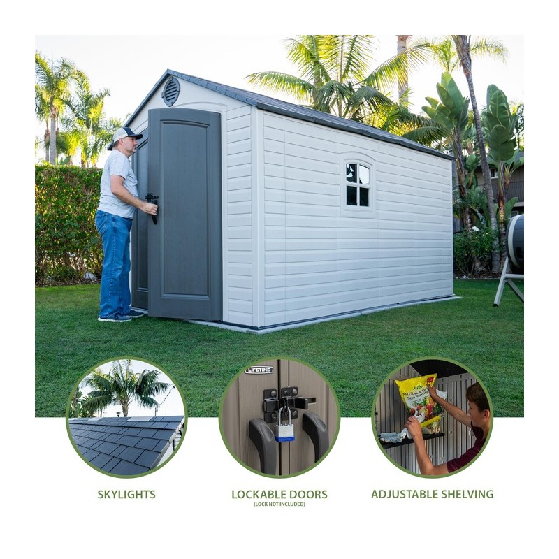 Lifetime 8x12.5 Plastic Shed Kit w/ Floor (60395)