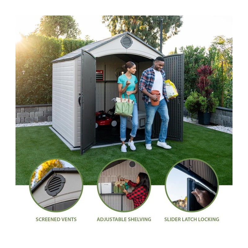 Lifetime 8x7.5 Outdoor Shed Kit w/ Floor (60396)