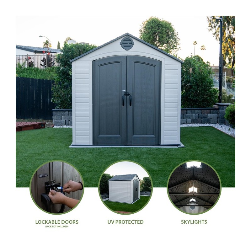 Lifetime 8x7.5 Outdoor Shed Kit w/ Floor (60396)