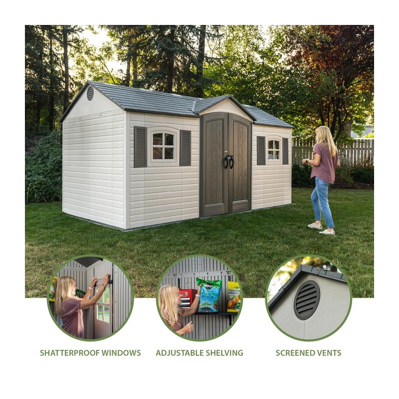Lifetime Legacy 15x8 Outdoor Storage Shed Kit (60465)