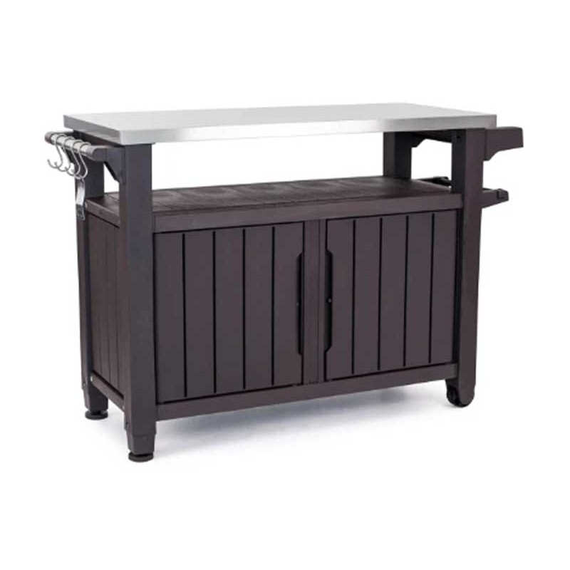 Keter Unity XL Outdoor Kitchen Cart with Storage - Brown (229369)