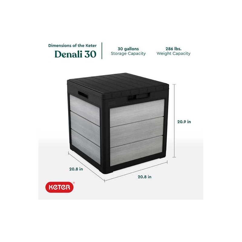 Keter Denali 30 Gallon Deck Box - Gray (244109)