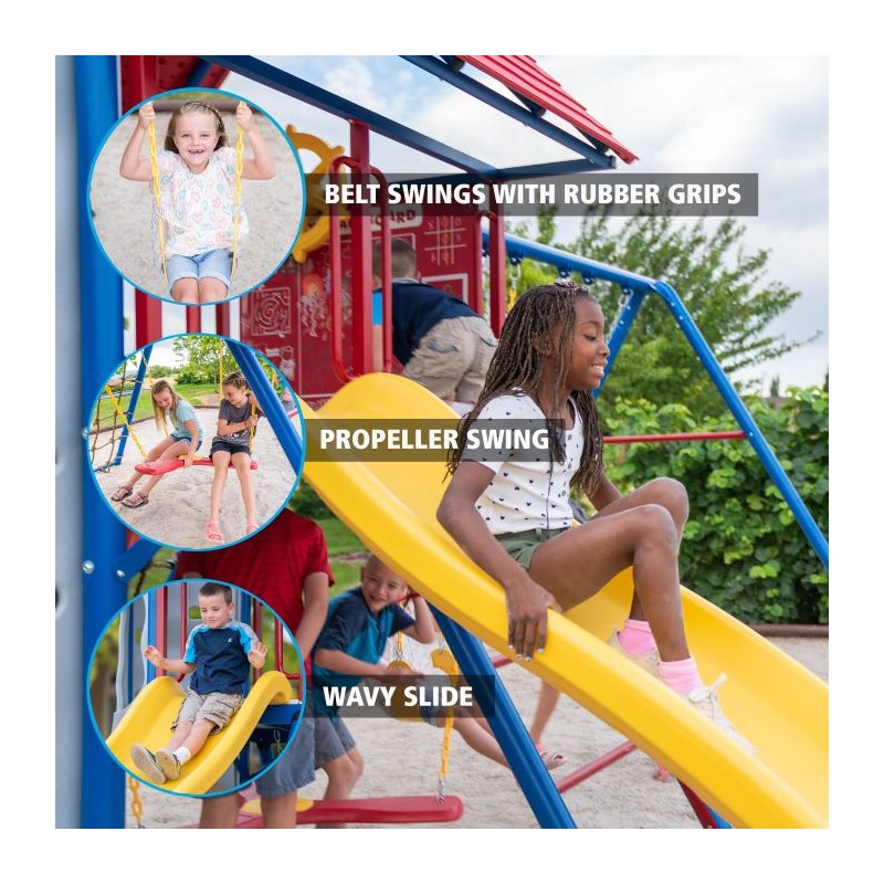 Lifetime Big Stuff Swing set with Clubhouse - Primary Colors (91086)