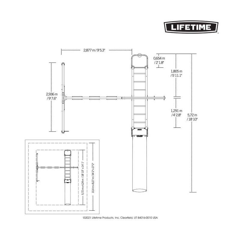 Lifetime Monkey Bar Adventure Swing Set - Primary Colors (91022)