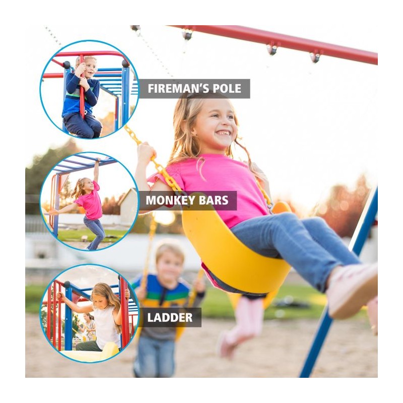 Lifetime Monkey Bar Adventure Swing Set - Primary Colors (91022)