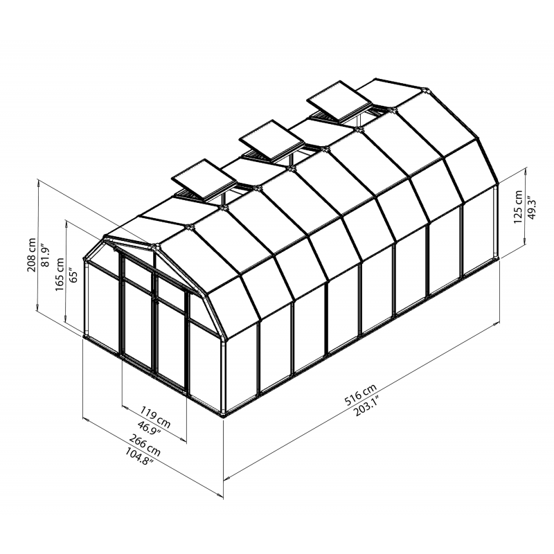 Rion 8x20 Hobby Gardener 2 Twin Wall Greenhouse Kit (HG7120)