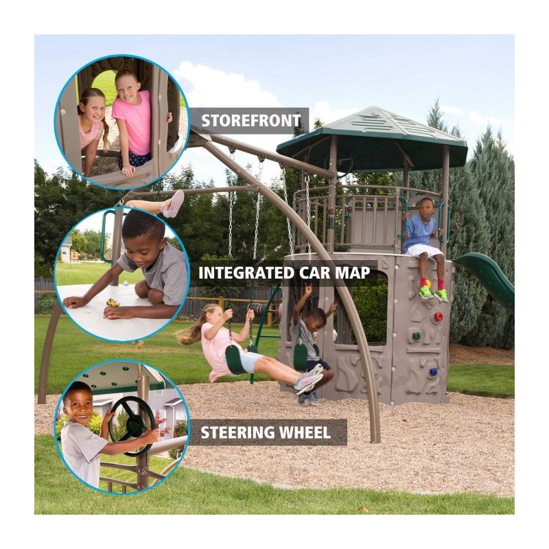 Lifetime Shipwell Adventure Tower Swing Set - Earthtone (290633)