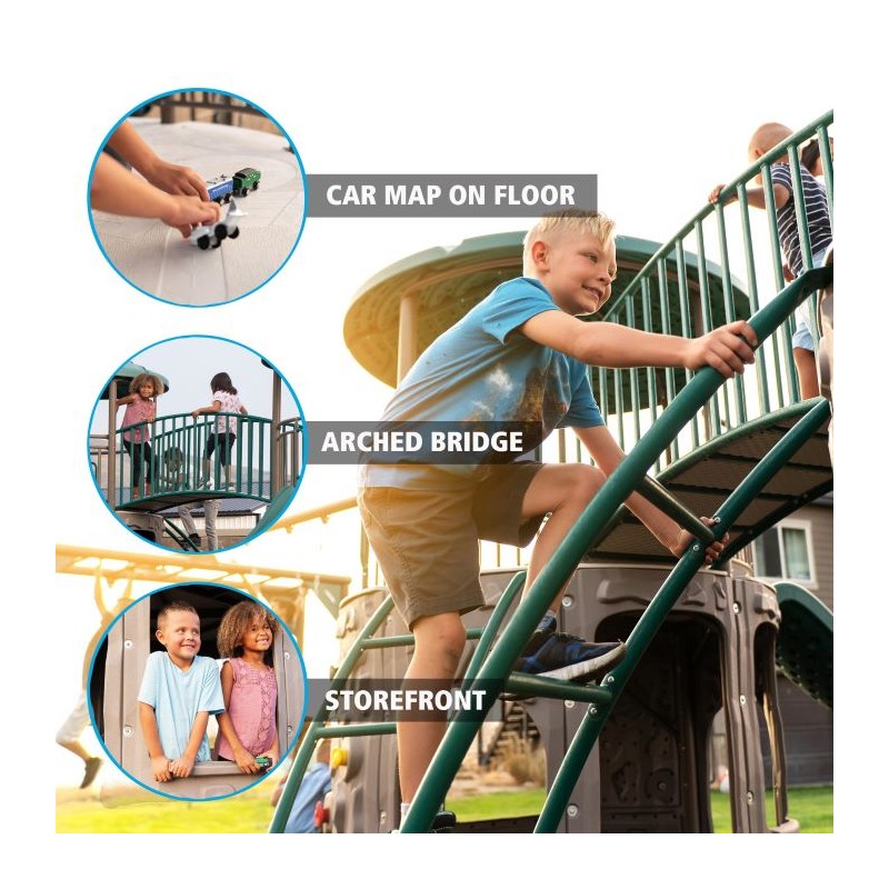 Lifetime Double Adventure Tower w/ Bridge - Earthtone (90971)