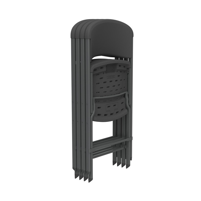 Lifetime 4-Pack Bypass Frame Folding Chair - Black (81159)