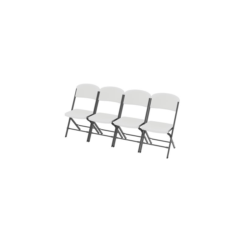 Lifetime 4-Pack Bypass Frame Folding Chair - White (81158)