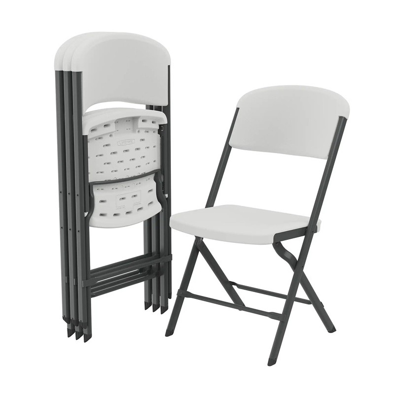 Lifetime 4-Pack Bypass Frame Folding Chair - White (81158)