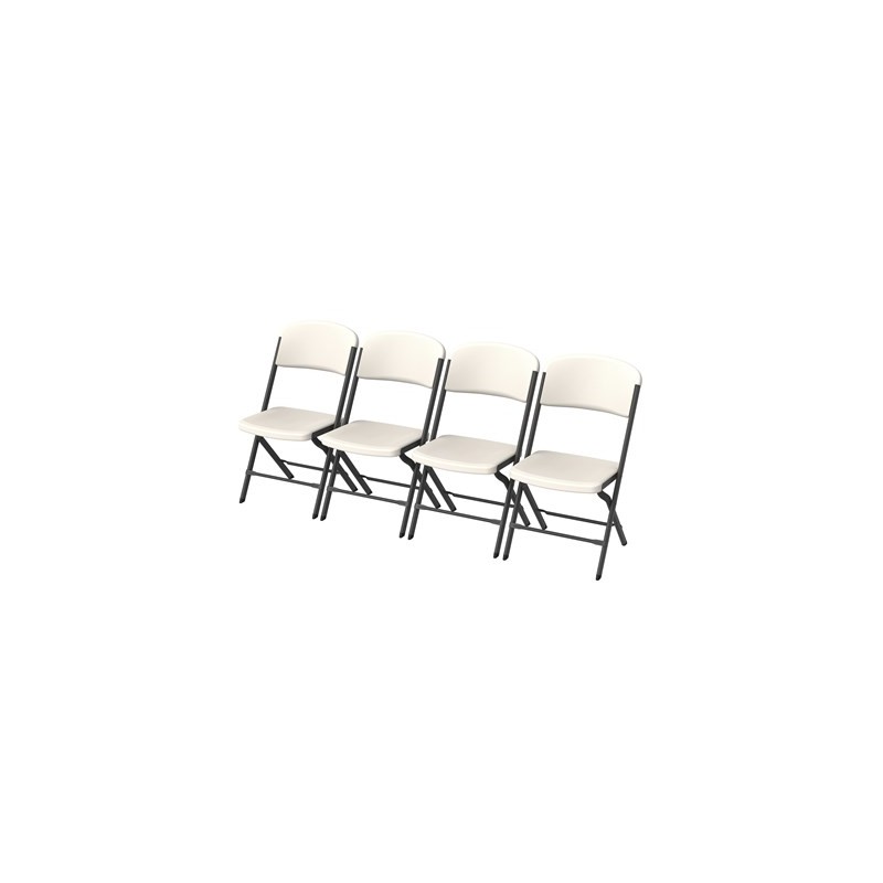 Lifetime 4-Pack Bypass Frame Folding Chair - Almond (81157)