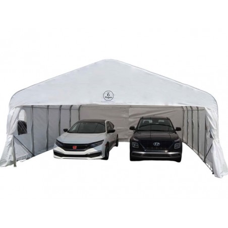 Gazebo Penguin 20x20 Deluxe Double Car Shelter (White) - CO20X20FF-200 Gazebo Penguin 20x20 Deluxe Double Car Shelter (White) - CO20X20FF-200