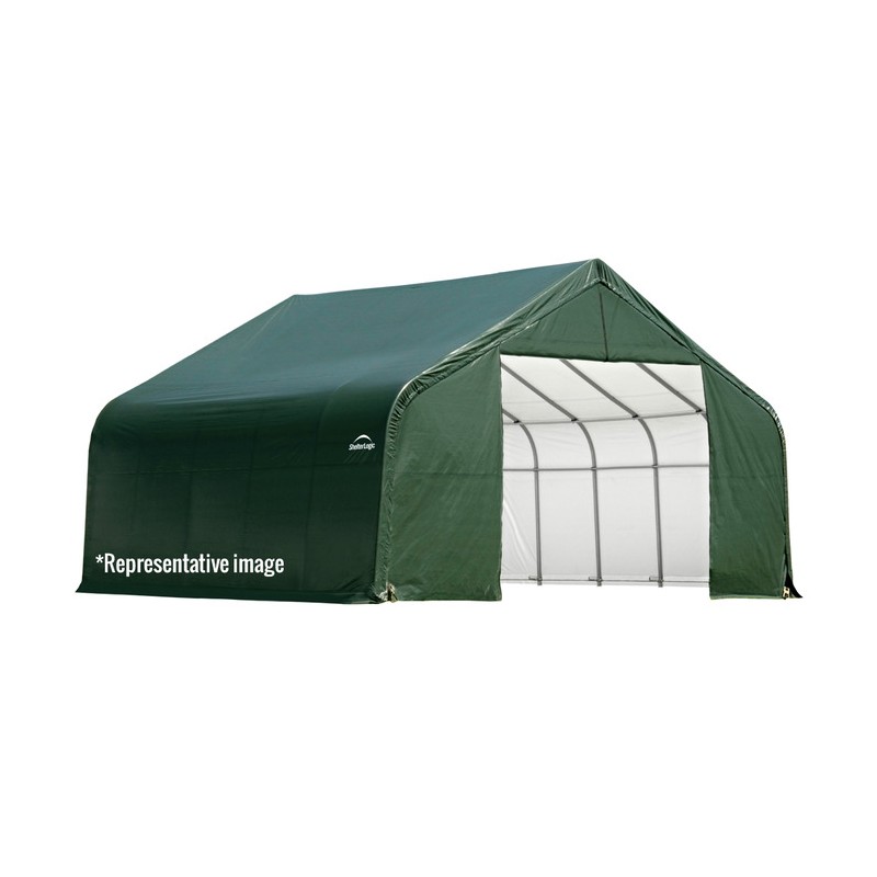 ShelterLogic 8x16x8 Peak Style Shelter - Green (71824)
