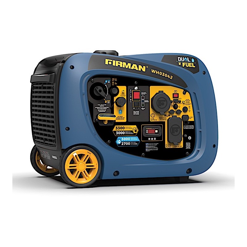 Firman Whisper Hybrid Dual Fuel Inverter Portable Generator 3300W Electric Start (WH03042)