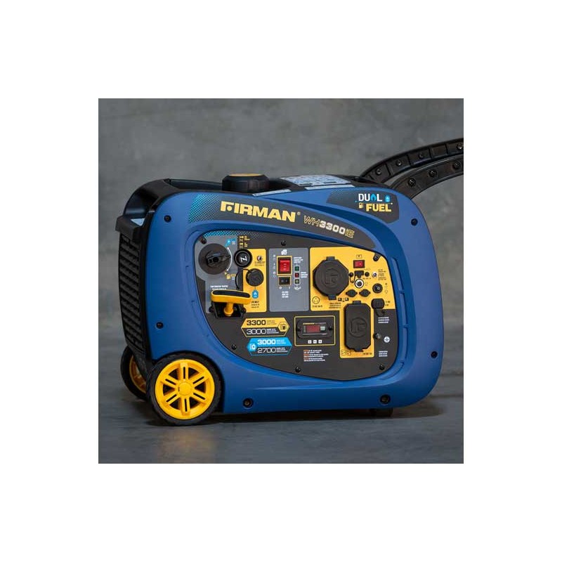 Firman Whisper Hybrid Dual Fuel Inverter Portable Generator 3300W Electric Start (WH03042)