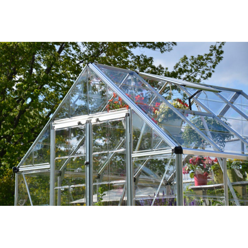 Palram - Canopia 8x8 Snap & Grow Hobby Greenhouse - Silver (HG8020)