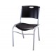 Lifetime 4-Pack Commercial Contoured Stacking Chair - Black (42830)