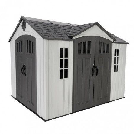 Lifetime Dual Entry 10 ft. x 8 ft. Outdoor Storage Shed Kit (60467) Lifetime Dual Entry 10 ft. x 8 ft. Outdoor Storage Shed Kit (60467)