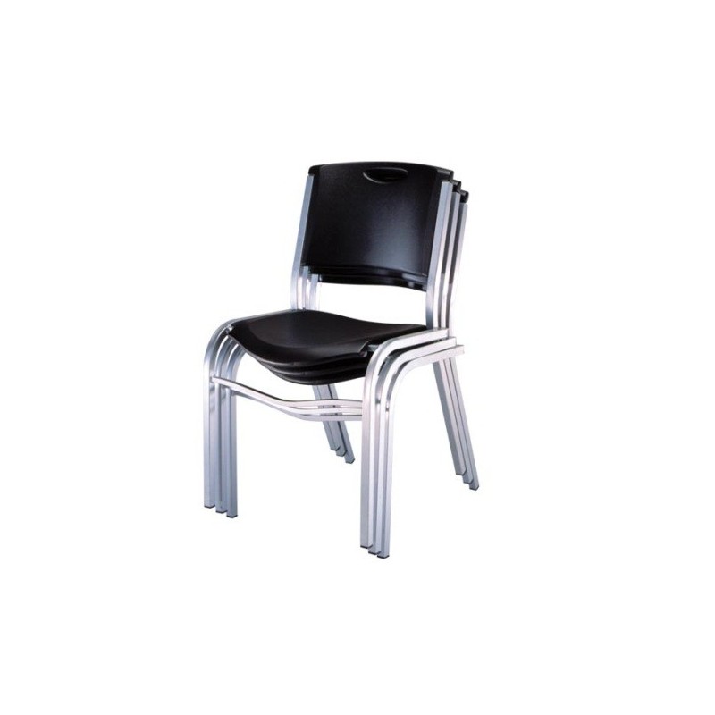 Lifetime  4-Pack Commercial Contoured Stacking Chair - Black (42830)