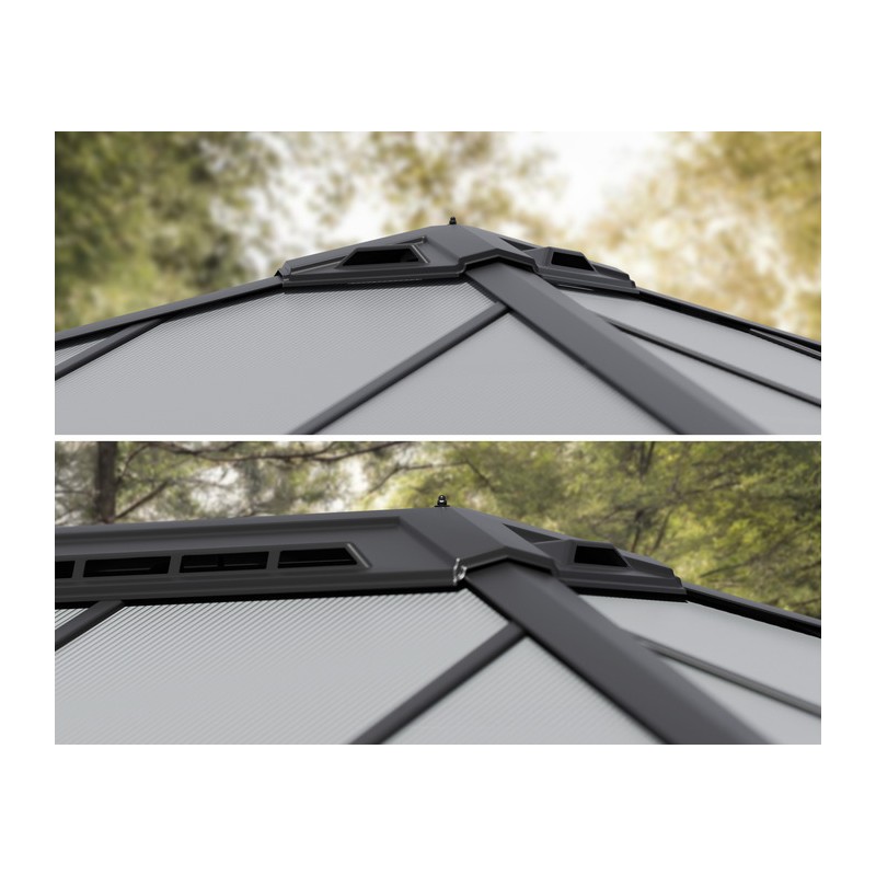 Palram - Canopia 14x12 Dallas 4300 Gazebo Kit - Gray (HG9142)