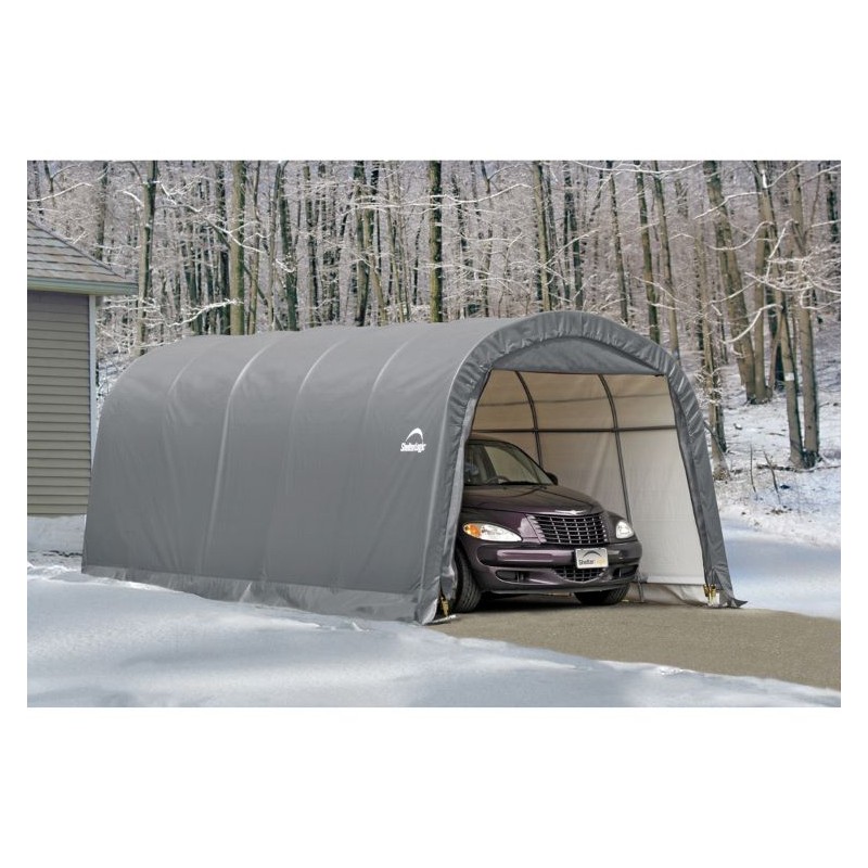 ShelterLogic 12×20×8 ft Round Style Shelter Kit - Grey (62780)