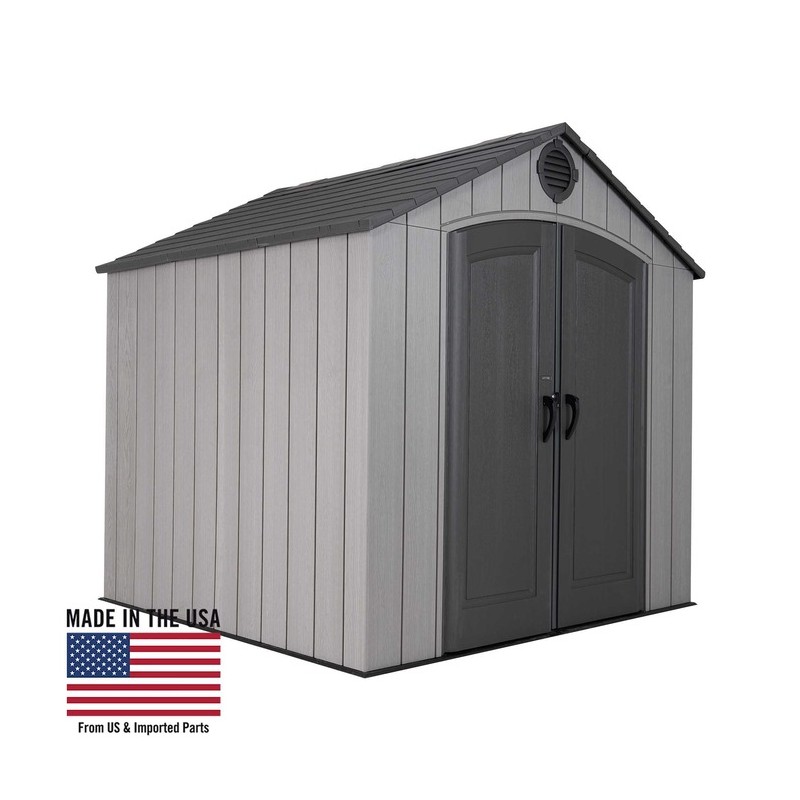 Lifetime 8x7.5 Plastic Storage Shed Kit with Floor (60354)
