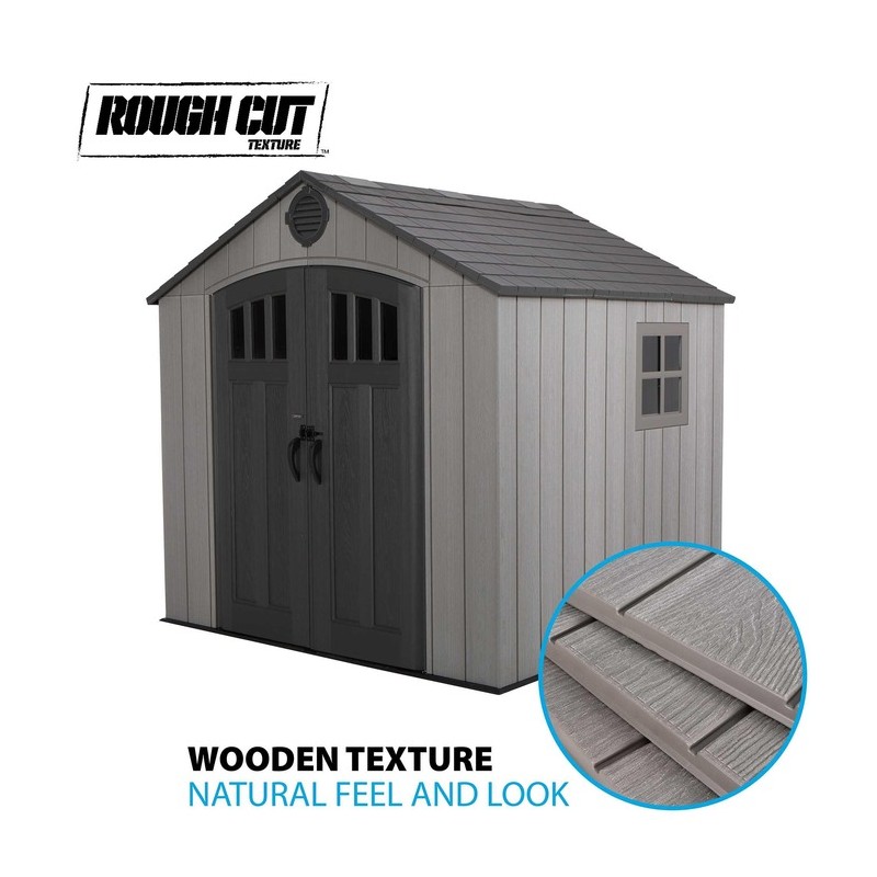 Lifetime 8 x7.5 Plastic Storage Shed Kit with Floor (60299A)