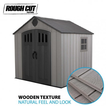 Lifetime 8 x7.5 Plastic Storage Shed Kit with Floor (60299A) Lifetime 8 x7.5 Plastic Storage Shed Kit with Floor (60299A)