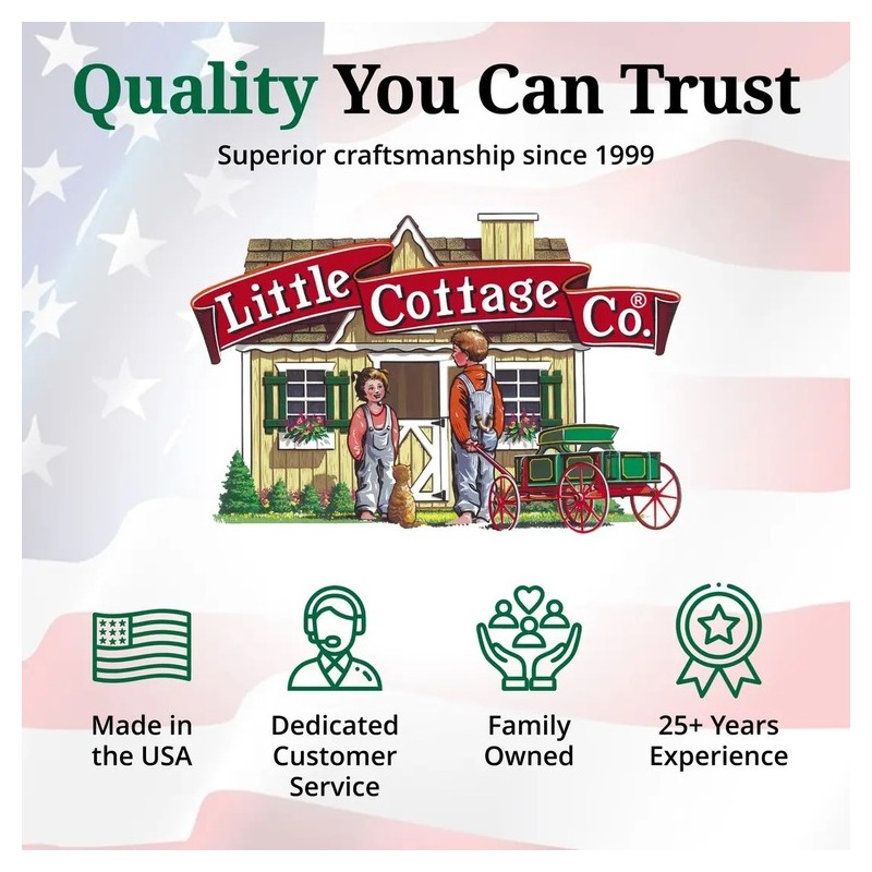 Little Cottage Co. 8x14 Value Gable Wood Shed Kit (8x14-VGS-PC)