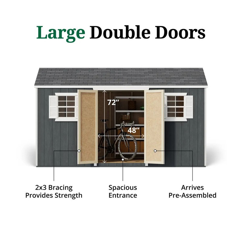 Little Cottage Co. 8x14 Value Workshop Wood Shed Kit (8x14-VWS-PC)