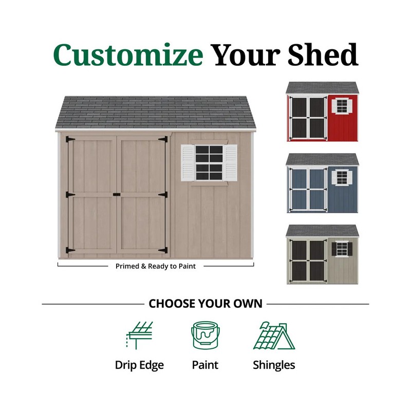 Little Cottage Co. 10x10 Value Workshop Wood Shed Kit (10x10-VWS-PC)