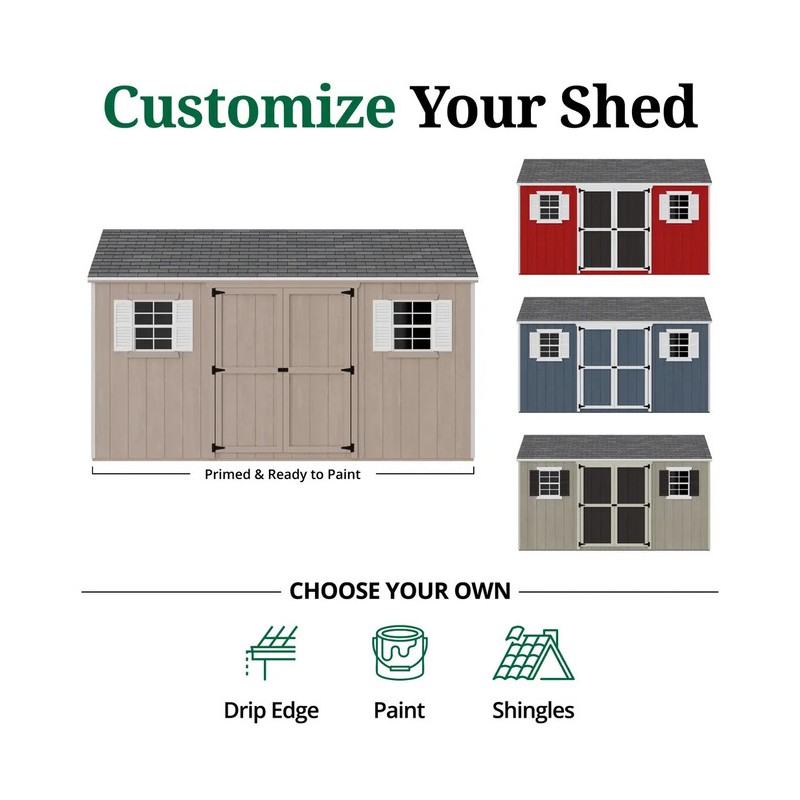 Little Cottage Co. 10x14 Value Workshop Wood Shed Kit (10x14-VWS-PC)