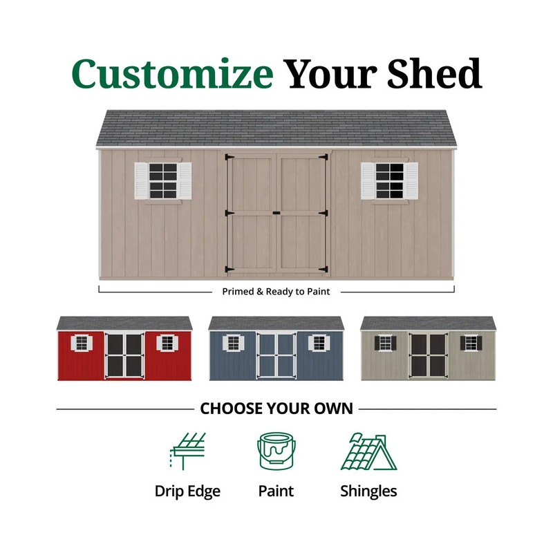 Little Cottage Co. 10x18 Value Workshop Wood Shed Kit (10x18-VWS-PC)