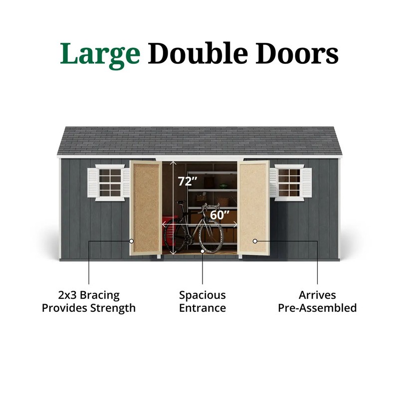 Little Cottage Co. 10x18 Value Workshop Wood Shed Kit (10x18-VWS-PC)