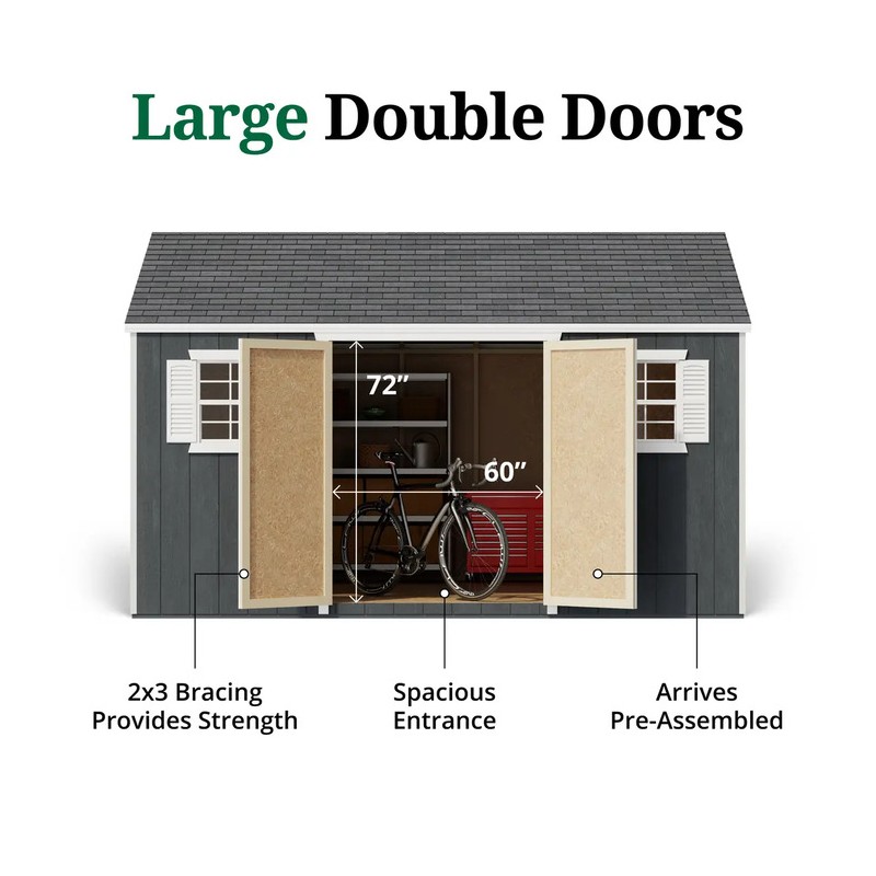 Little Cottage Co. 12x14 Value Workshop Wood Shed Kit (12x14-VWS-PC)