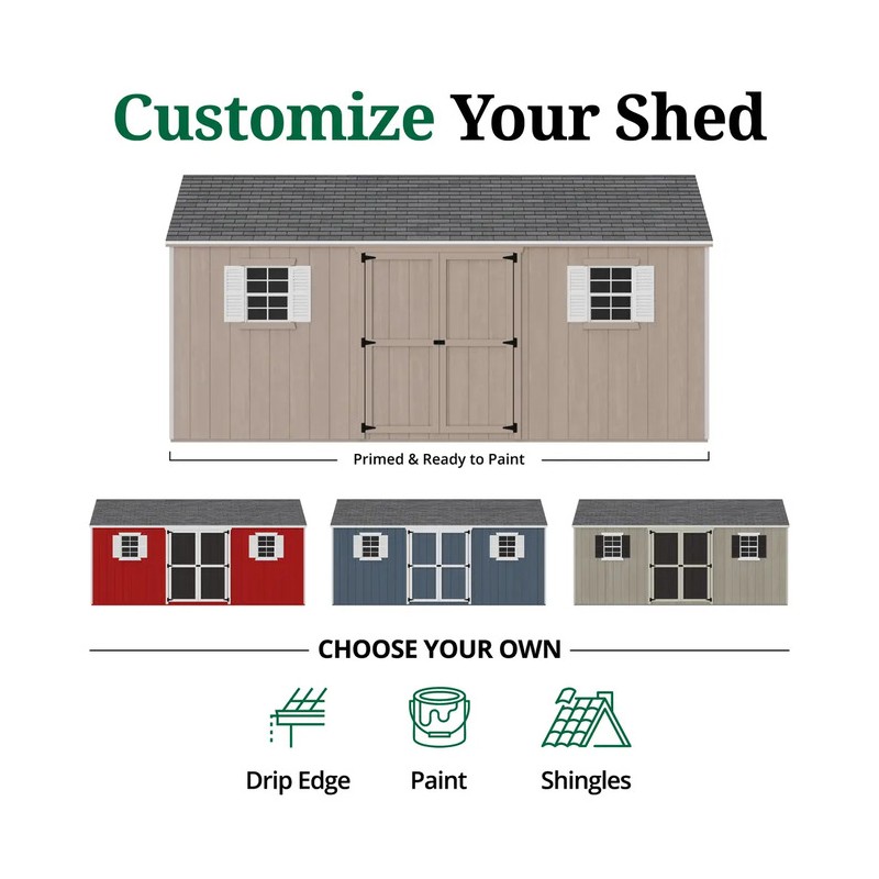 Little Cottage Co. 12x18 Value Workshop Wood Shed Kit (12x18-VWS-PC)