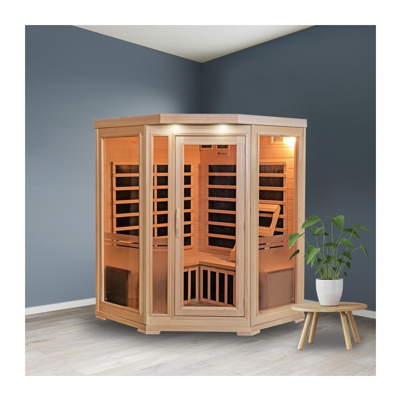 Sonoma 3-Person Hemlock Infrared Sauna with 7 Carbon Heaters (SA7019)