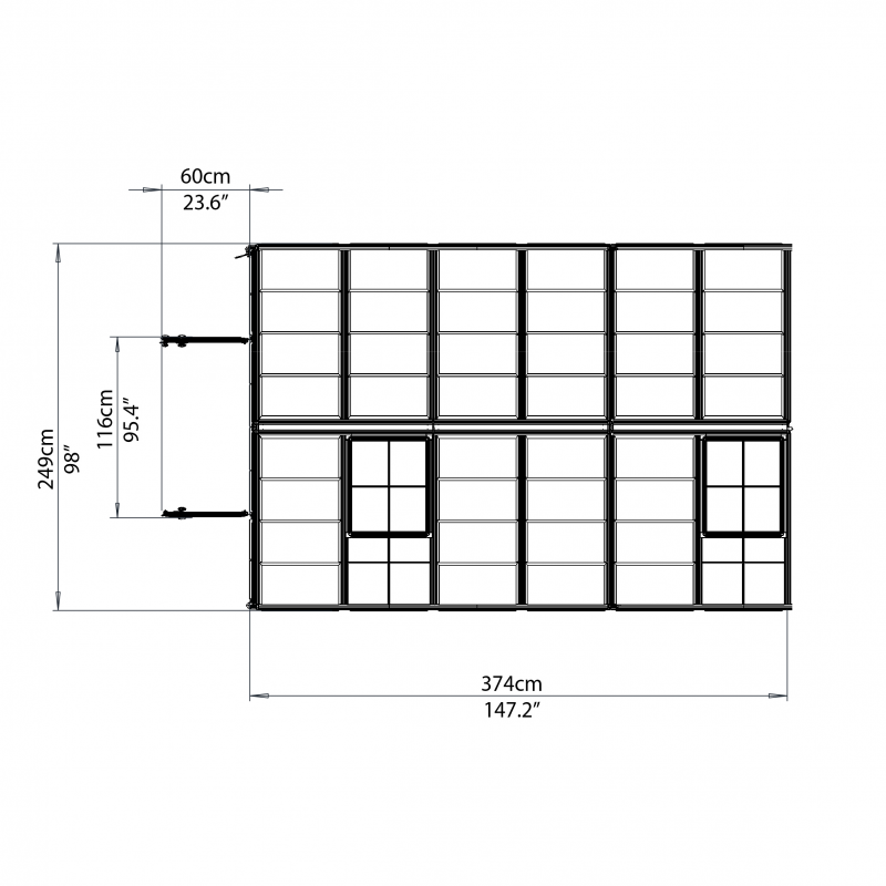 Palram - Canopia 8x12 Snap & Grow Hobby Greenhouse - Silver (HG8012)