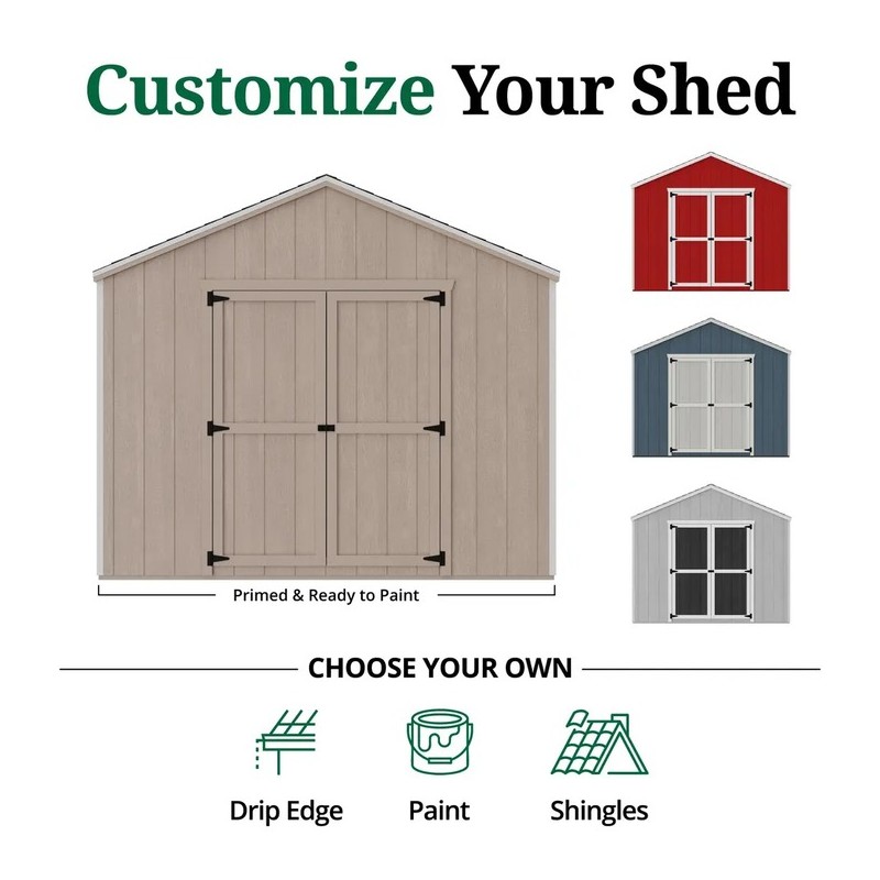 Little Cottage Co. 10x12 Value Gable Wood Shed Kit (10x12-VGS-PC)
