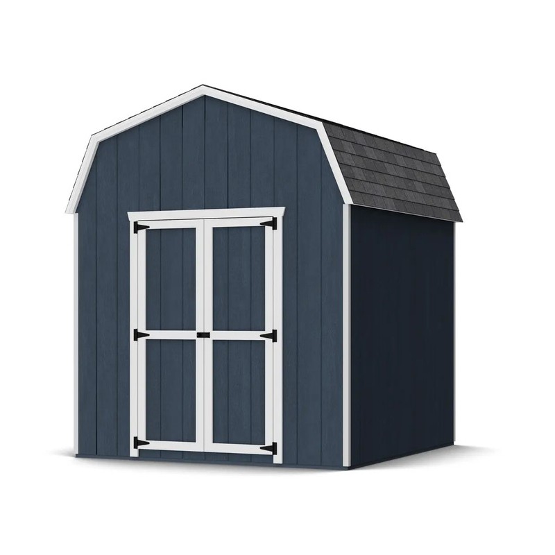 Little Cottage Co. 8x8 Value Gambrel Barn Wood Shed Kit w/ 6' Sidewall (8x8-VGB-6-PC)