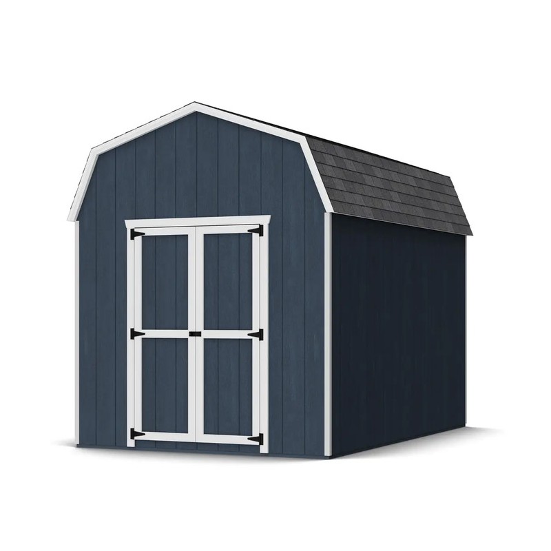 Little Cottage Co. 8x12 Value Gambrel Barn Wood Shed Kit w/ 6' Sidewall (8x12-VGB-6-PC)