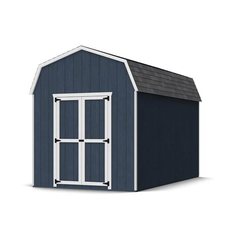 Little Cottage Co. 8x14 Value Gambrel Barn Wood Shed Kit w/ 6' Sidewall (8x14-VGB-6-PC)