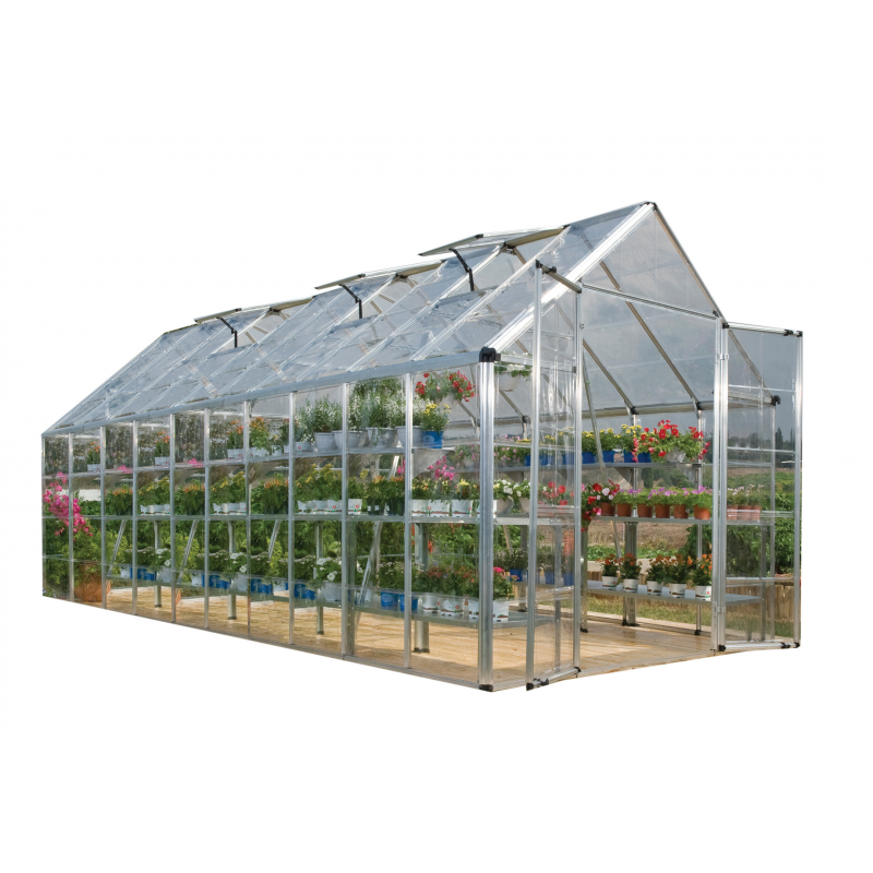 Palram 8x20 Snap & Grow Hobby Greenhouse Kit - Silver (HG8020)