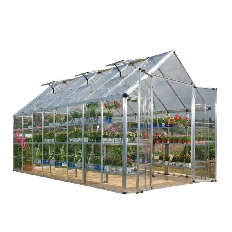 Palram 8x16 Snap & Grow Hobby Greenhouse Kit - Silver (HG8016)