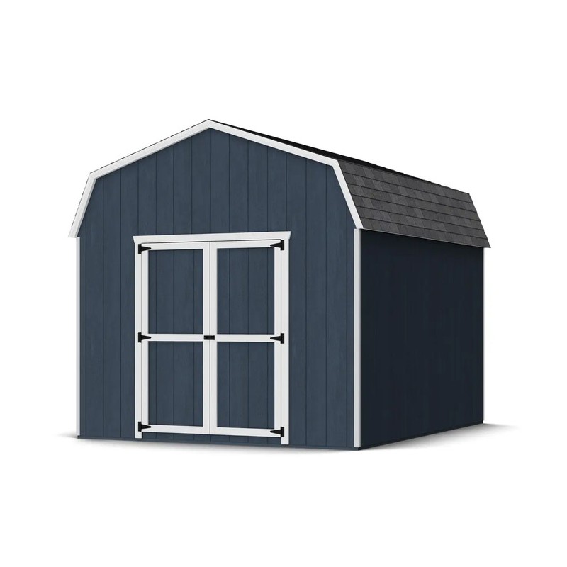 Little Cottage Co. 10x14 Value Gambrel Barn Wood Shed Kit w/ 6' Sidewall (10x14-VGB-6-PC)